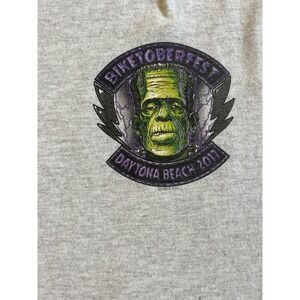 Biketoberfest Shirt Mens 2XL Gray Long Sleeve Daytona Beach 2017 Frankenstein